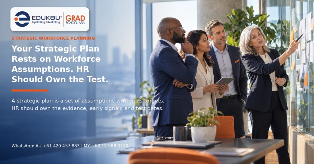 Your Strategic Plan Rests on Workforce Assumptions. HR Should Own the Test. EDUK8U Grad School Asia banner